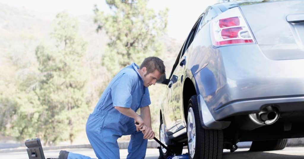Man Changing Tire