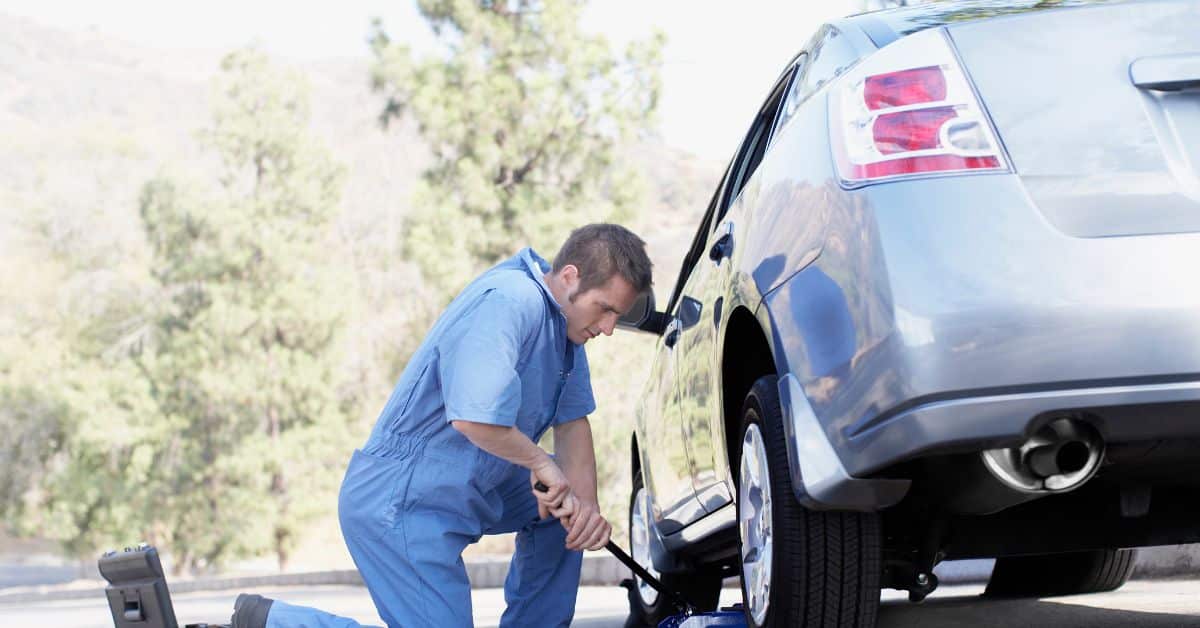 Man Changing Tire