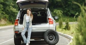 Women Side of Road for Roadside Assistance
