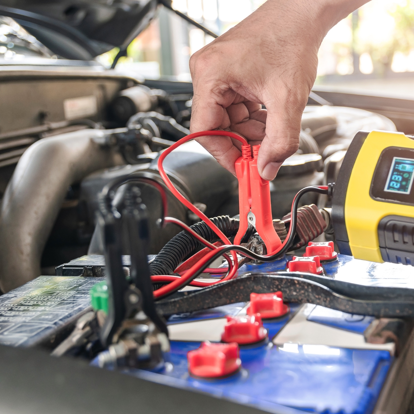 dead batter with battery tester